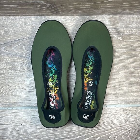 A’Rcopedico Lolita Women's Sz 6.5/EU 37 Green Stretchy Slip On Ballet Flats - Picture 5 of 13